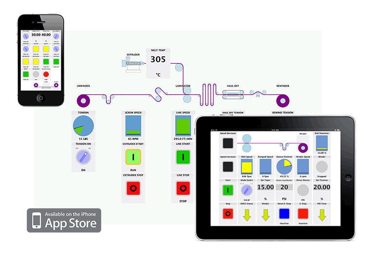 Smart, touch screen operator station technology for iOS by Bardac Drives